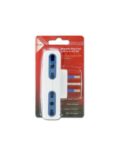 Nilox ADATTATORE 10A 4 BIPASSO BIANCO CEI 23-16 VII