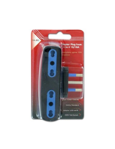 Nilox ADATTATORE 16A 4 BIPASSO NERO CEI 23-16 VII