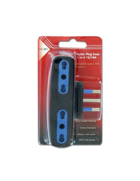 Nilox ADATTATORE 16A 4 BIPASSO NERO CEI 23-16 VII