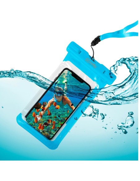 Celly SPLASHBAG20LB custodia per cellulare 16,5 cm (6.5") Cover Blu