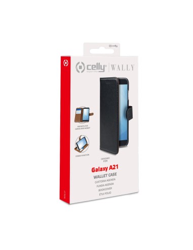 Celly Wally custodia per cellulare 16,5 cm (6.5") Custodia a libro Nero, Marrone