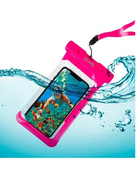 Celly SPLASHBAG20PK custodia per cellulare 16,5 cm (6.5") Cover Rosa