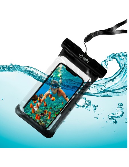 Celly SPLASHBAG UP TO 6.5 BK custodia per cellulare 16,5 cm (6.5") Custodia a sacchetto Nero