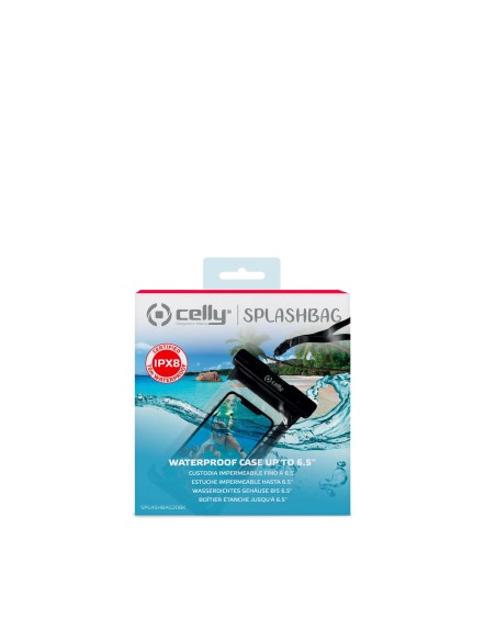 Celly SPLASHBAG UP TO 6.5 BK custodia per cellulare 16,5 cm (6.5") Custodia a sacchetto Nero