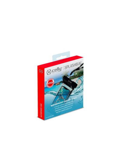 Celly SPLASHBAG UP TO 6.5 BK custodia per cellulare 16,5 cm (6.5") Custodia a sacchetto Nero