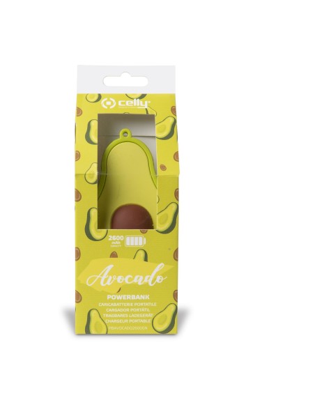 Celly Avacado Ioni di Litio 2600 mAh Marrone, Verde, Giallo