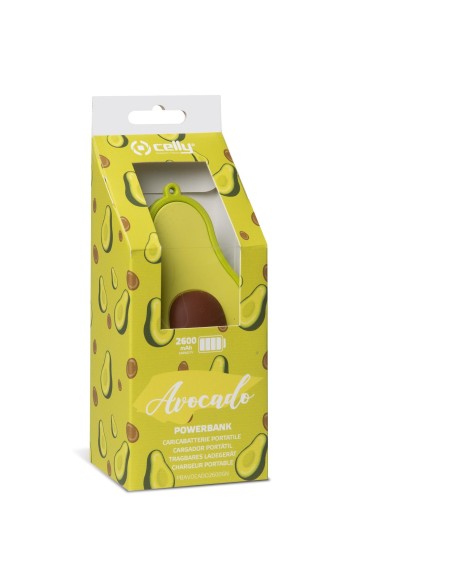 Celly Avacado Ioni di Litio 2600 mAh Marrone, Verde, Giallo