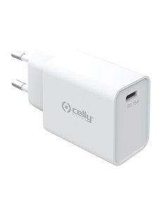 Celly TC1USBC18WWH Caricabatterie per dispositivi mobili Smartphone, Orologio intelligente, Tablet Bianco AC Interno