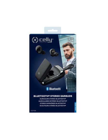 Celly Flip1 Auricolare Wireless In-ear Musica e Chiamate Bluetooth Nero