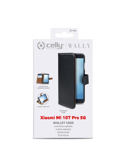 Celly Wally custodia per cellulare 16,9 cm (6.67") Custodia a borsellino Nero