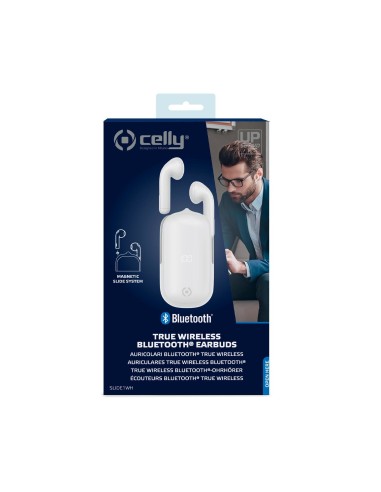 Celly Slide1 Auricolare Wireless In-ear Musica e Chiamate Bluetooth Bianco