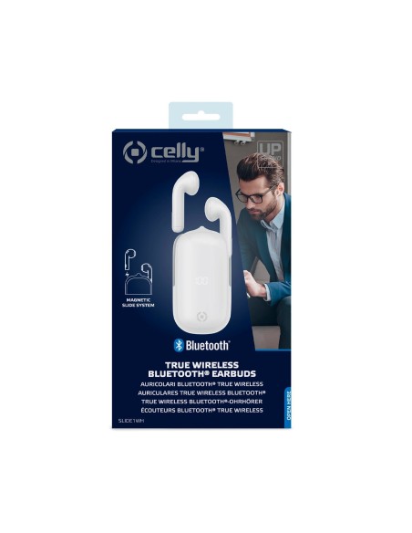 Celly Slide1 Auricolare Wireless In-ear Musica e Chiamate Bluetooth Bianco