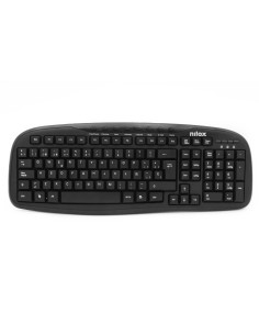 Nilox TECLADO MULTIMEDIA USB ESPANOL tastiera Mouse incluso Universale QWERTY Spagnolo Nero