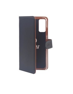 Celly Wally custodia per cellulare 16,5 cm (6.5") Custodia a libro Nero, Marrone