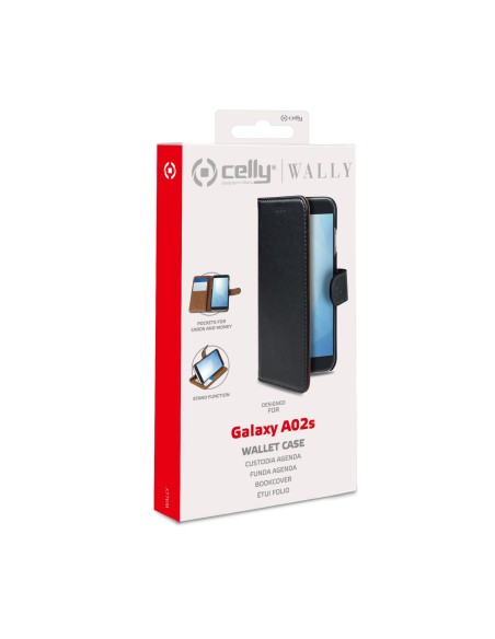 Celly Wally custodia per cellulare 16,5 cm (6.5") Custodia a libro Nero, Marrone