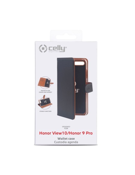 Celly Wally custodia per cellulare 15,2 cm (5.99") Custodia a libro Nero
