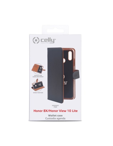 Celly Wally custodia per cellulare 16,5 cm (6.5") Custodia a libro Nero
