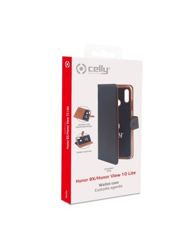 Celly Wally custodia per cellulare 16,5 cm (6.5") Custodia a libro Nero