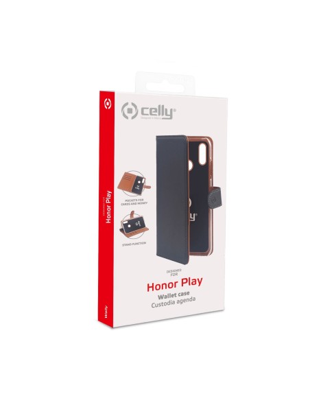 Celly WALLY784 custodia per cellulare 16 cm (6.3") Custodia a borsellino Nero