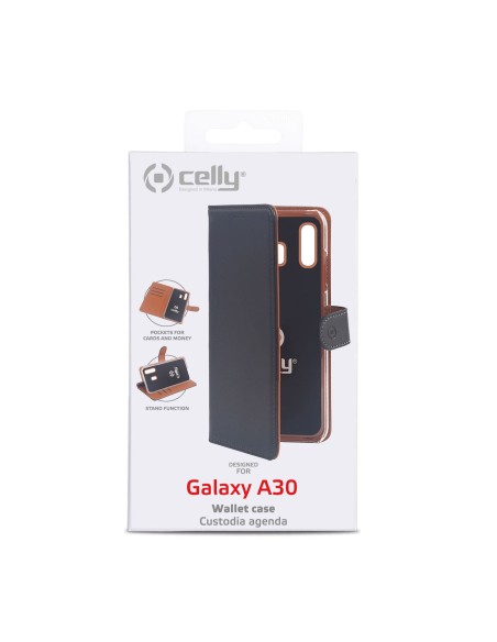 Celly WALLY840 custodia per cellulare 16,3 cm (6.4") Custodia a libro Nero