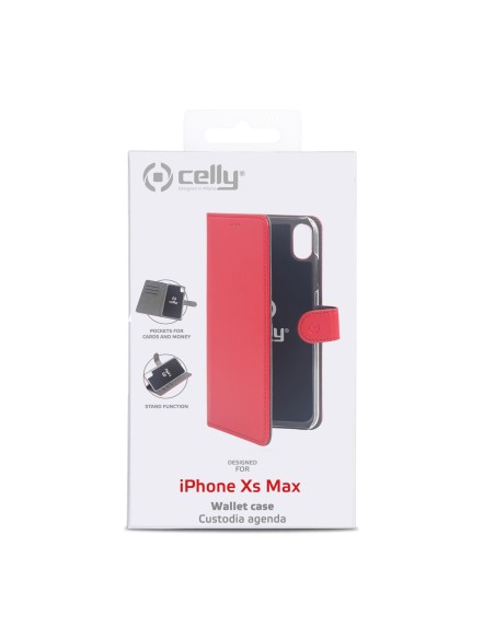 Celly Wally custodia per cellulare 16,5 cm (6.5") Custodia a borsellino Rosso