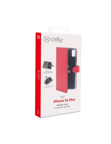 Celly Wally custodia per cellulare 16,5 cm (6.5") Custodia a borsellino Rosso
