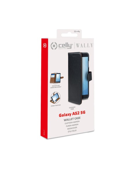 Celly WALLY947 custodia per cellulare 16,5 cm (6.5") Custodia a borsellino Nero