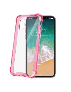 Celly Armor custodia per cellulare 14,7 cm (5.8") Cover Rosa, Trasparente