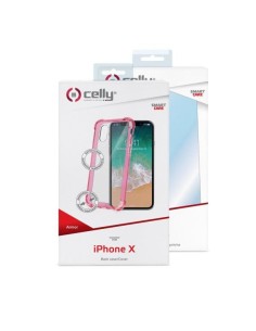 Celly Armor custodia per cellulare 14,7 cm (5.8") Cover Rosa, Trasparente 2