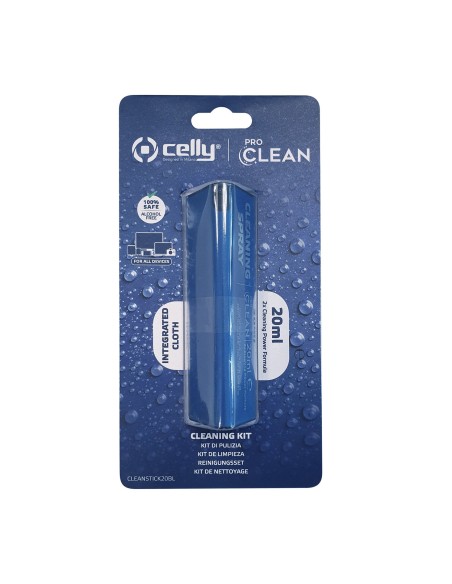 Celly CLEANSTICK20BL kit per la pulizia LCD LED Plasma, LCD TFT Plasma, Telefono cellulare smartphone, Computer portatile,
