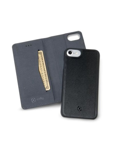 Celly GHOSTWALLY800BK custodia per cellulare 11,9 cm (4.7") Custodia a libro Nero