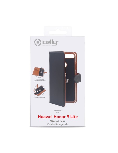 Celly WALLY711 custodia per cellulare 14,3 cm (5.65") Custodia a borsellino Nero