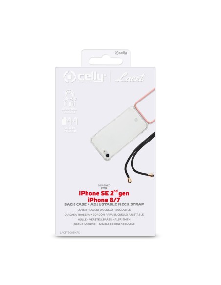 Celly Lacet custodia per cellulare 11,9 cm (4.7") Cover Trasparente Celly Lacet custodia per cellulare 11,9 cm (4.7") Cover Trasparente
