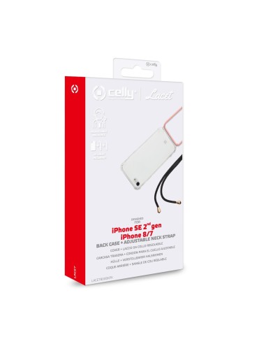 Celly Lacet custodia per cellulare 11,9 cm (4.7") Cover Trasparente