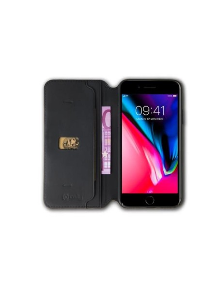 Celly Prestige custodia per cellulare 14 cm (5.5") Custodia a borsellino Nero