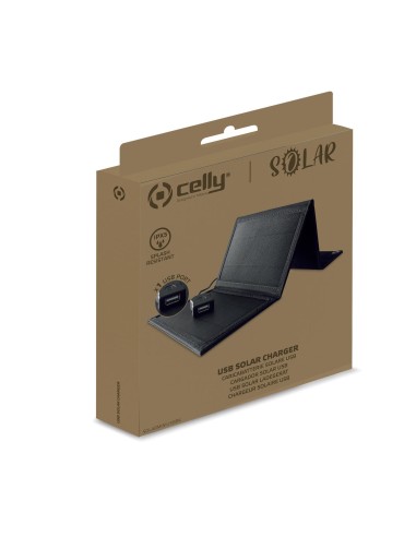 Celly SOLARMINIUSBBK Caricabatterie per dispositivi mobili Universale Nero Solare Esterno