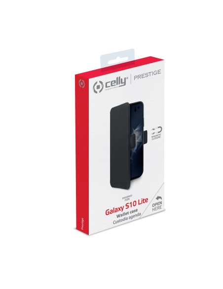Celly PrestigeM custodia per cellulare 14,7 cm (5.8") Custodia a libro Nero