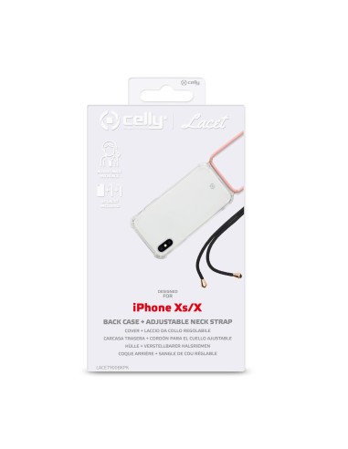 Celly Lacet custodia per cellulare 14,7 cm (5.8") Cover Trasparente