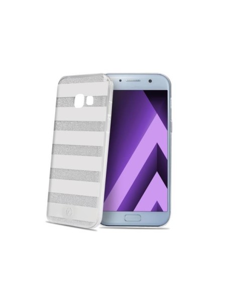 Celly STRIPES643SV custodia per cellulare 11,9 cm (4.7") Cover Argento