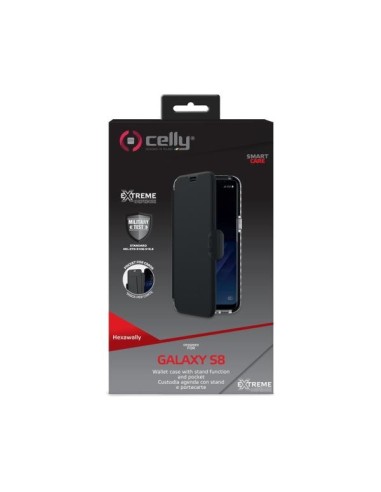 Celly HEXAWALLY690BK custodia per cellulare 14,7 cm (5.8") Custodia a borsellino Nero