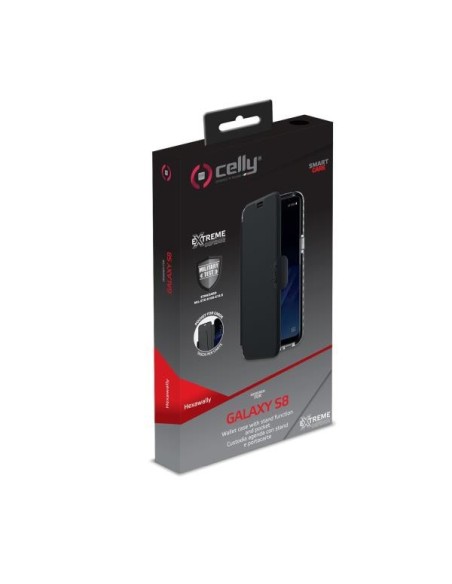 Celly HEXAWALLY690BK custodia per cellulare 14,7 cm (5.8") Custodia a borsellino Nero