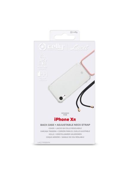 Celly Lacet custodia per cellulare 15,5 cm (6.1") Cover Trasparente Celly Lacet custodia per cellulare 15,5 cm (6.1") Cover Trasparente