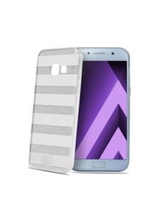 Celly STRIPES645SV custodia per cellulare 13,2 cm (5.2") Cover Argento