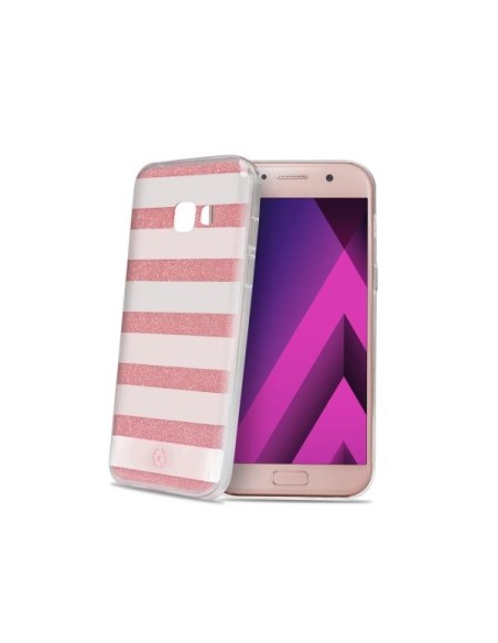 Celly STRIPES643PK custodia per cellulare 11,9 cm (4.7") Cover Rosa, Trasparente