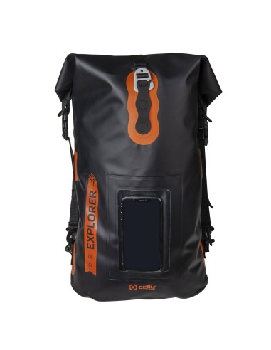 Celly Explorer zaino Nero, Arancione PVC