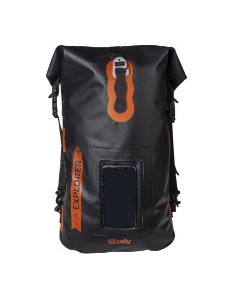 Celly Explorer zaino Nero, Arancione PVC
