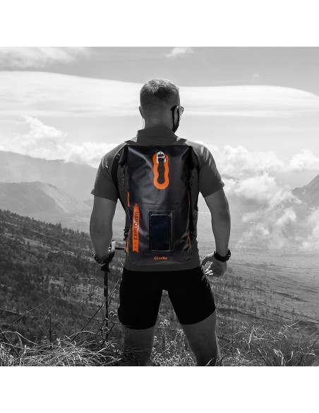 Celly Explorer zaino Nero, Arancione PVC