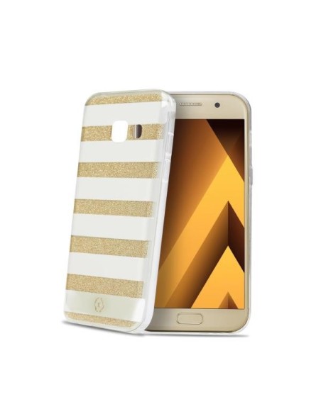 Celly STRIPES645GD custodia per cellulare 13,2 cm (5.2") Cover Oro, Bianco Celly STRIPES645GD custodia per cellulare 13,2 cm (5.2") Cover Oro, Bianco