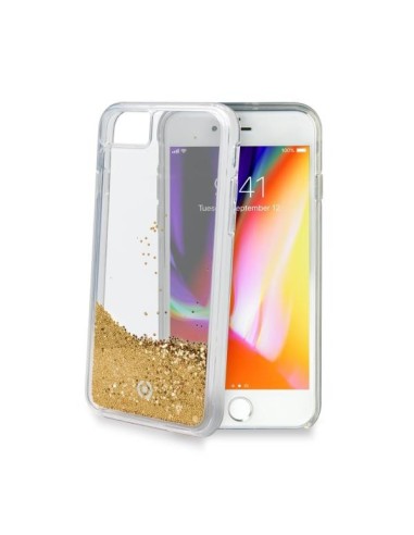 Celly Star custodia per cellulare 11,9 cm (4.7") Cover Oro, Trasparente