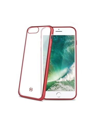 Celly Laser Matt custodia per cellulare Cover Rosso, Trasparente